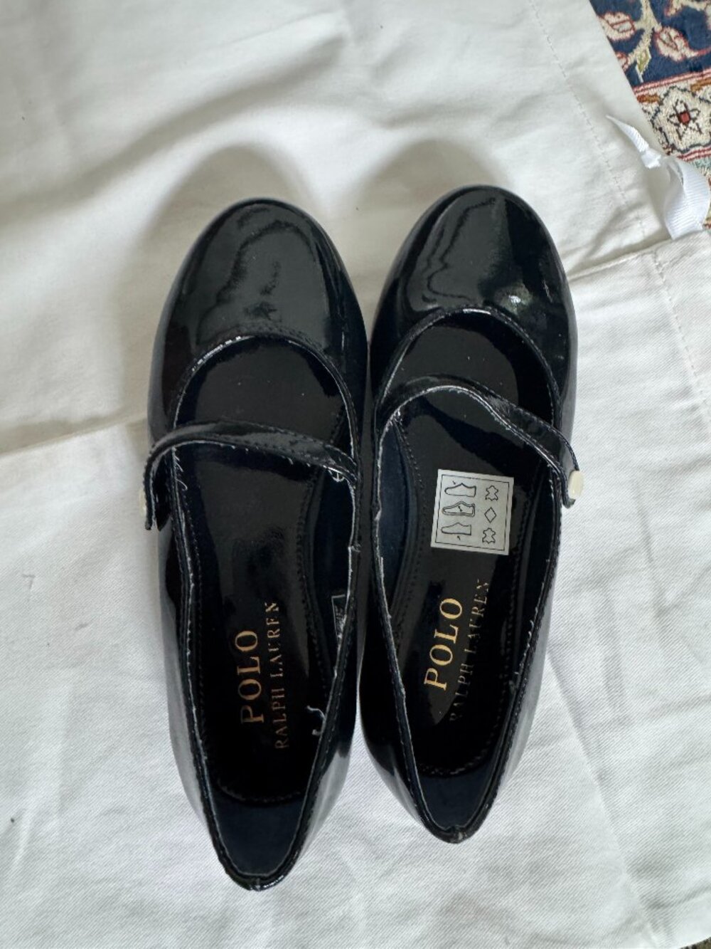 Girl 10.5 Patent leather navy blue Ballet shoes
